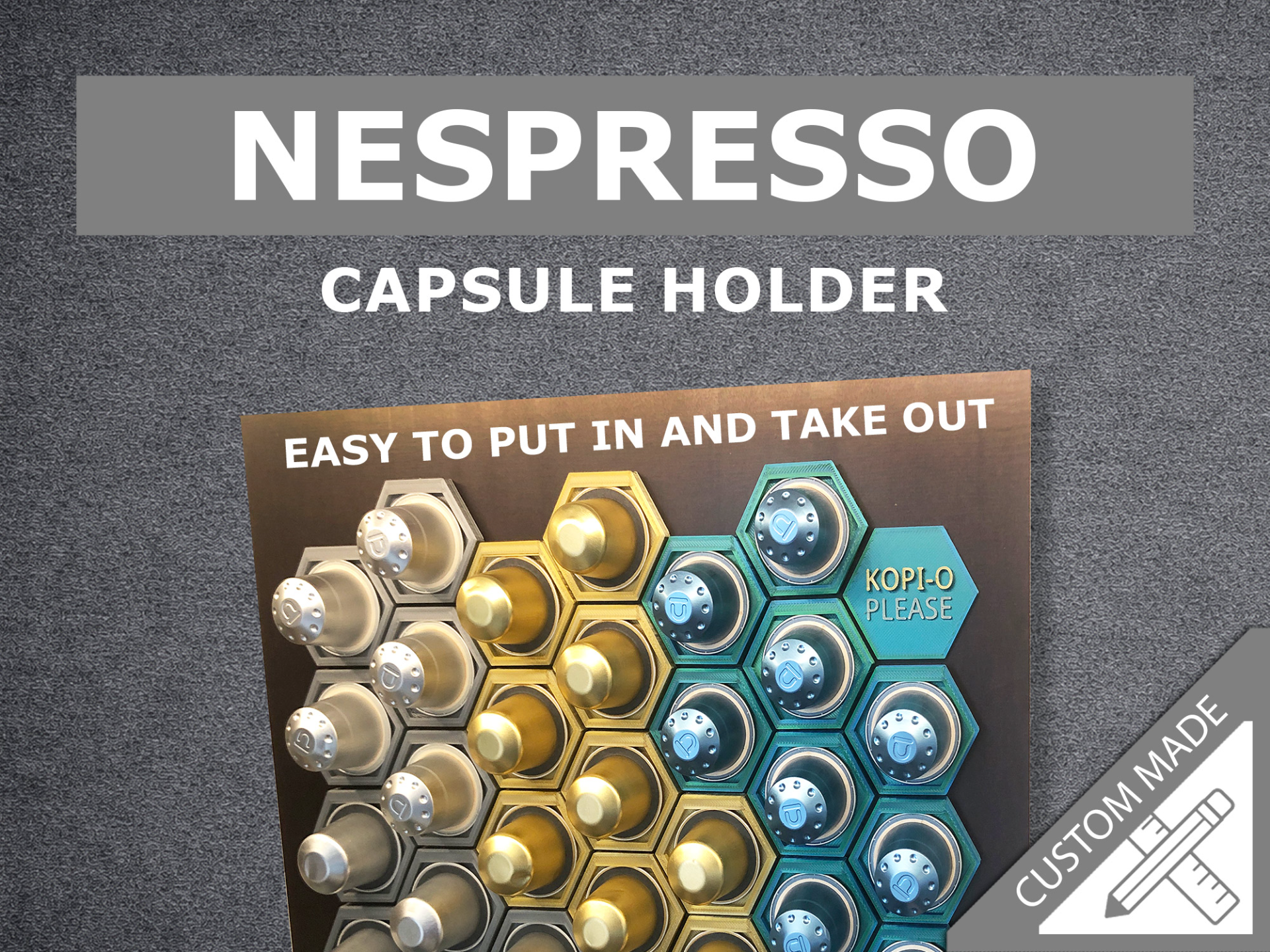 Nespresso Pod Holder – "Kopi O" Edition