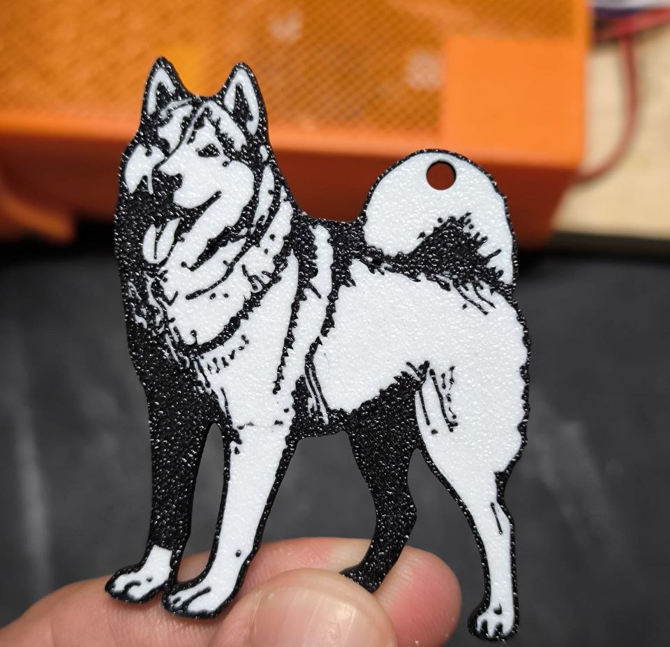 Laika de siberia keychain