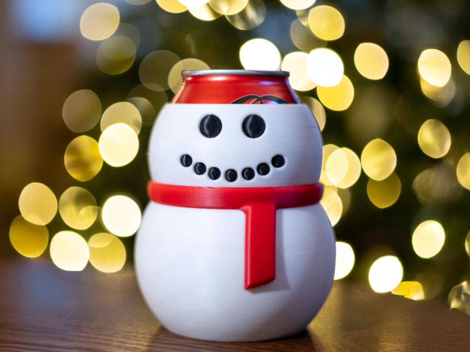 Snowman Soda Can drink holder