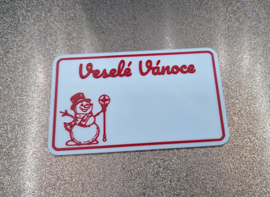 Cedulka na vánoční dárek
