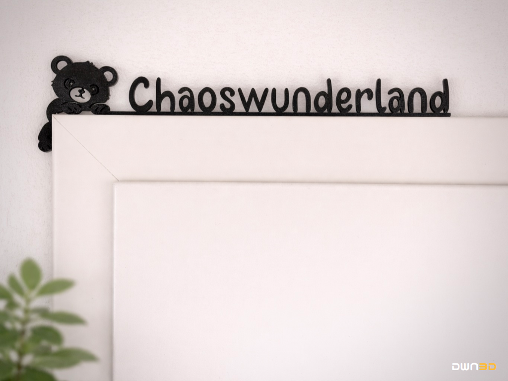 Chaoswunderland | Türrahmen Schild