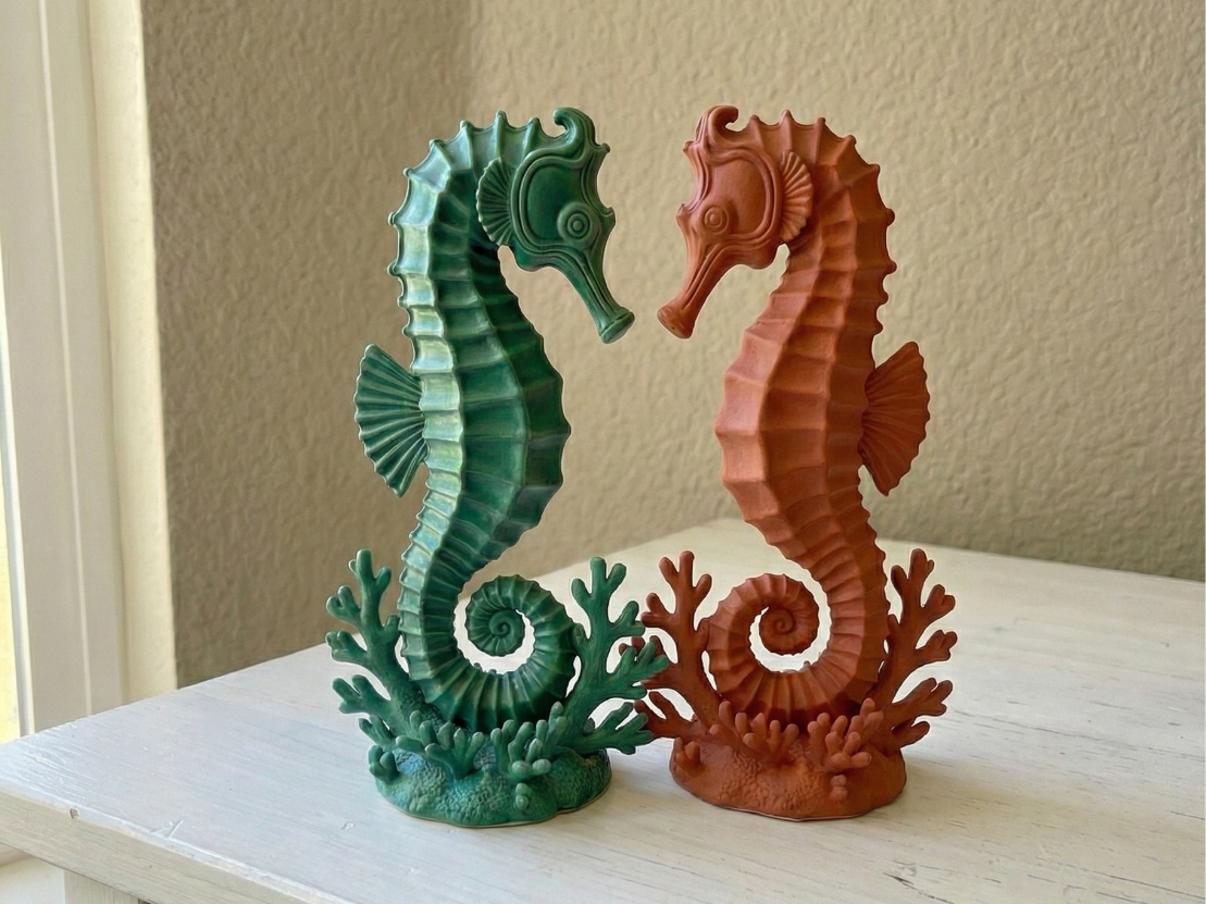 Elegant Seahorse on Coral Reef