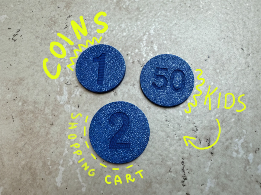Euro Coins for your shopping cart and for children
