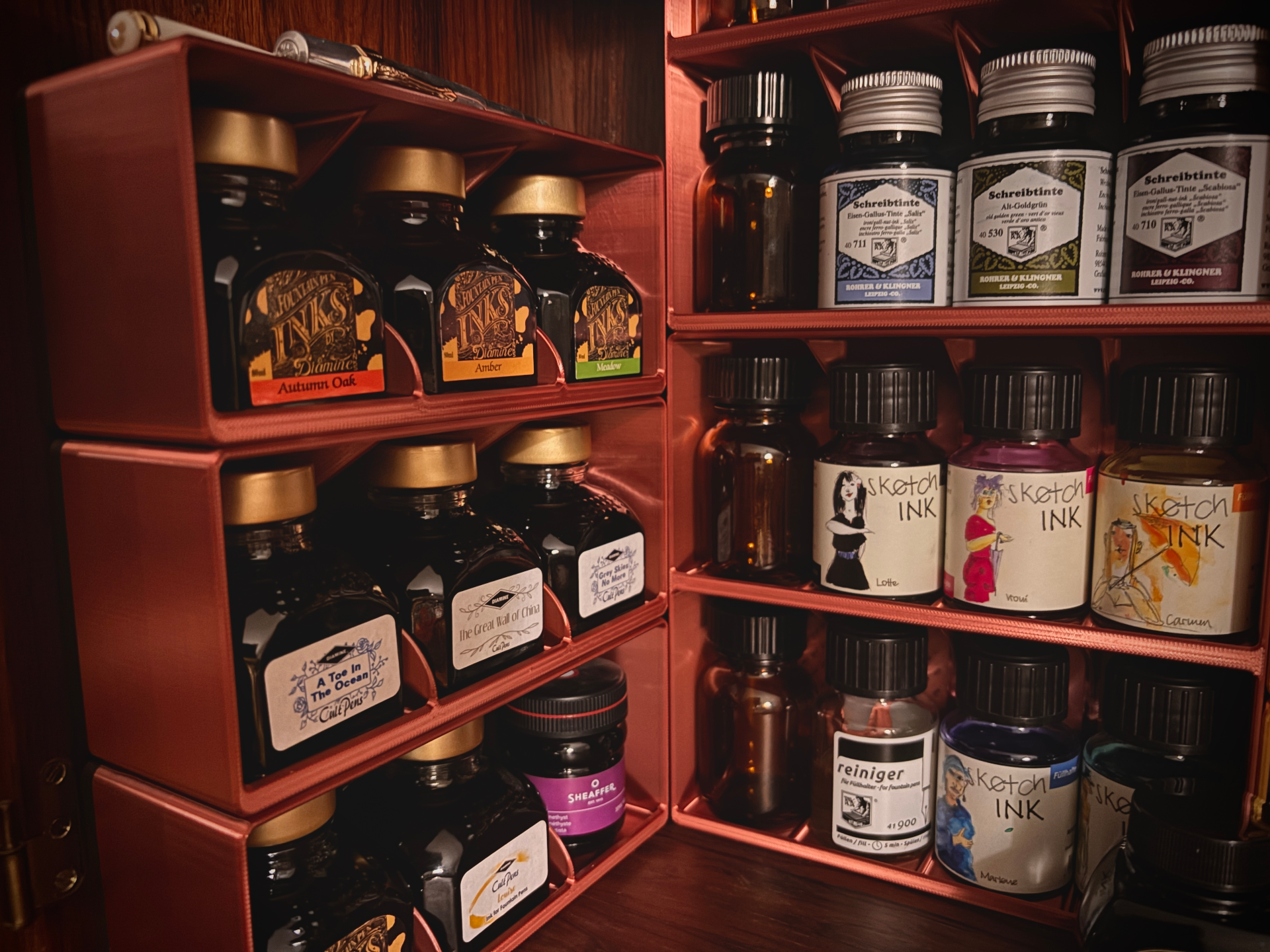 Fountain Pen Ink Bottle Shelf - Diamine 80ml