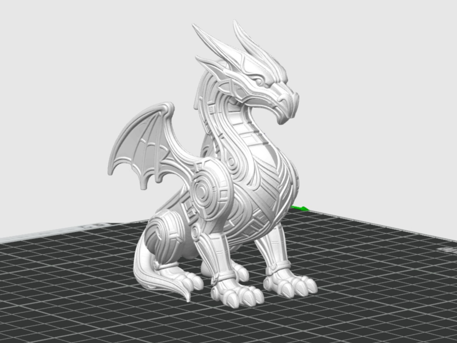 Dragon Art-déco style figurine
