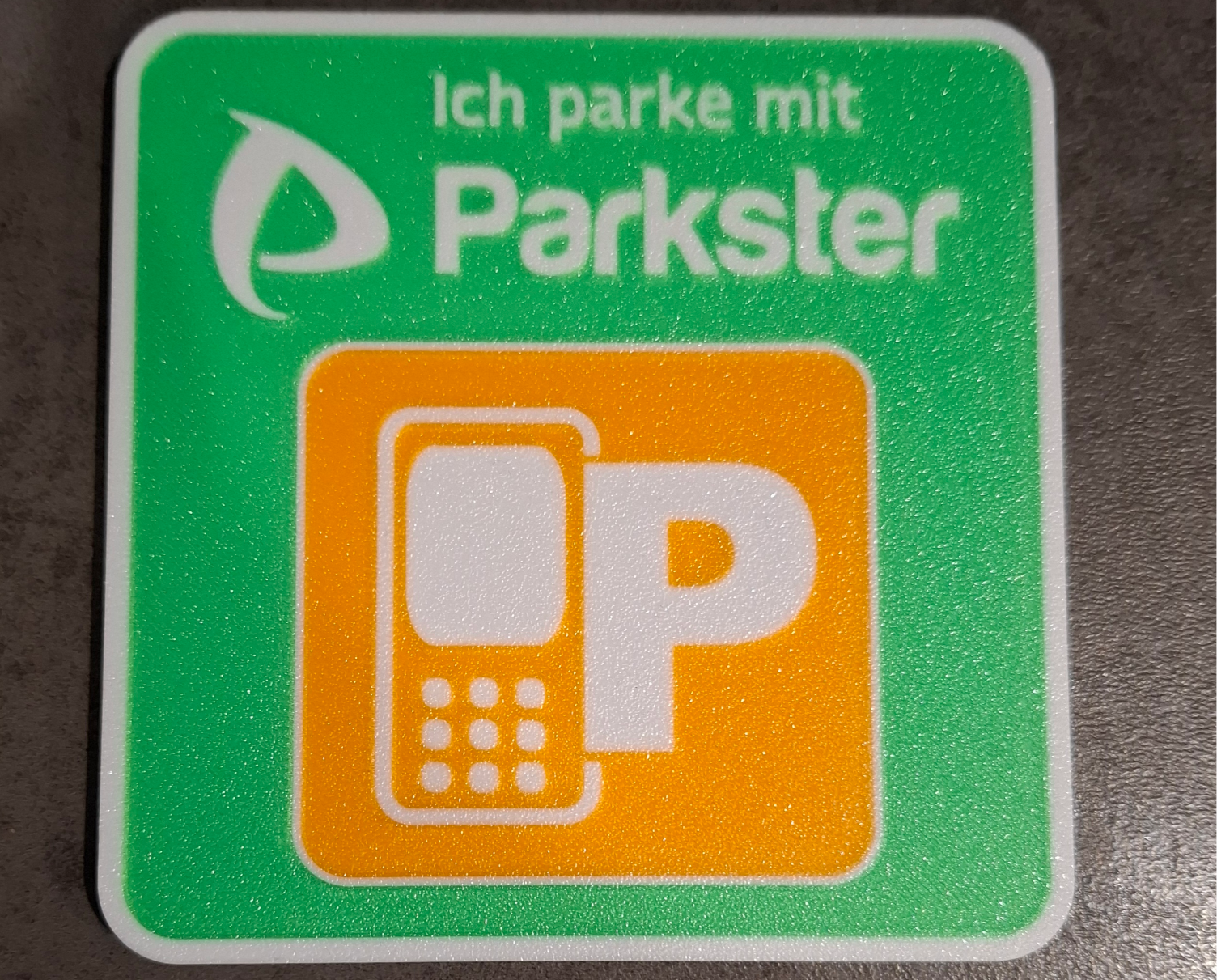 Parkster Schild für das Auto