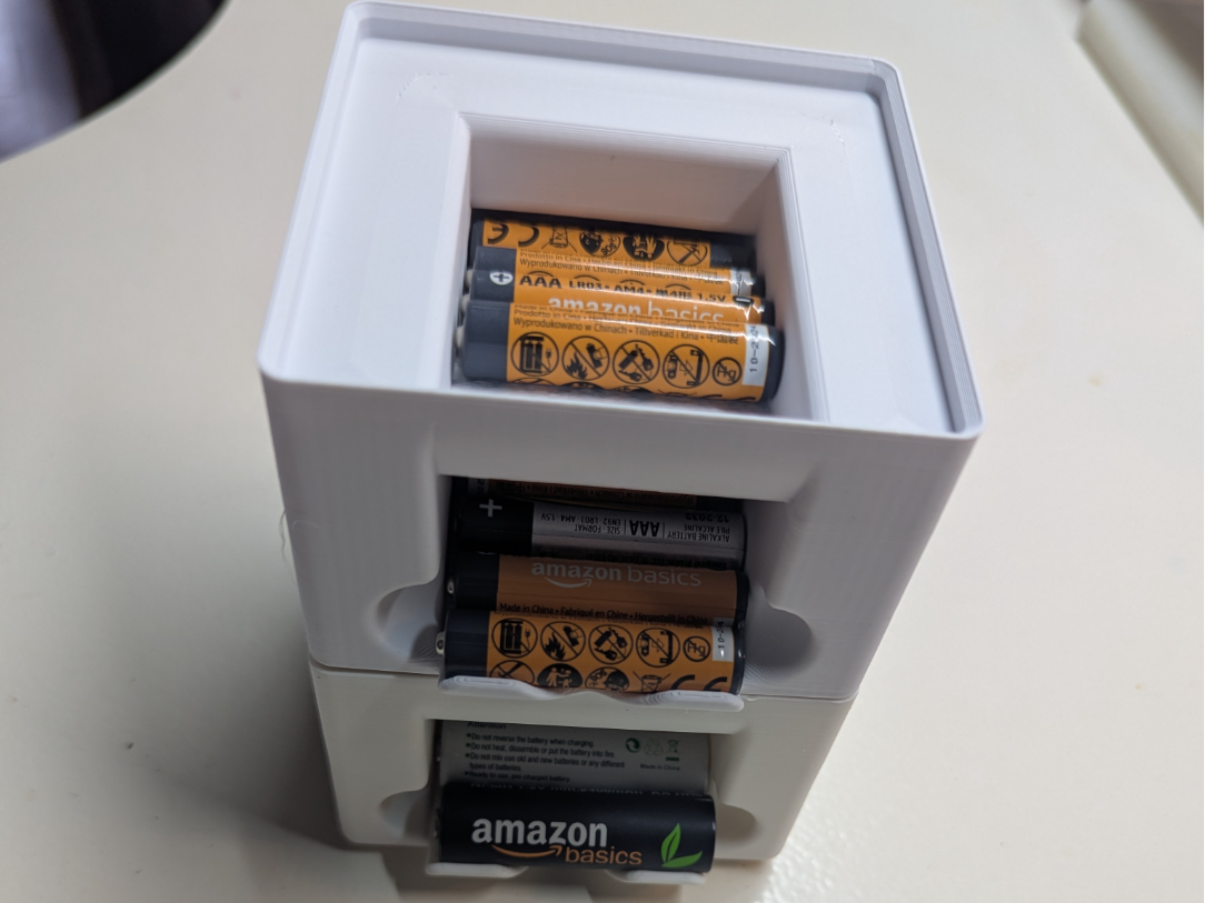 Gridfinity Battery Dispenser AA and AAA