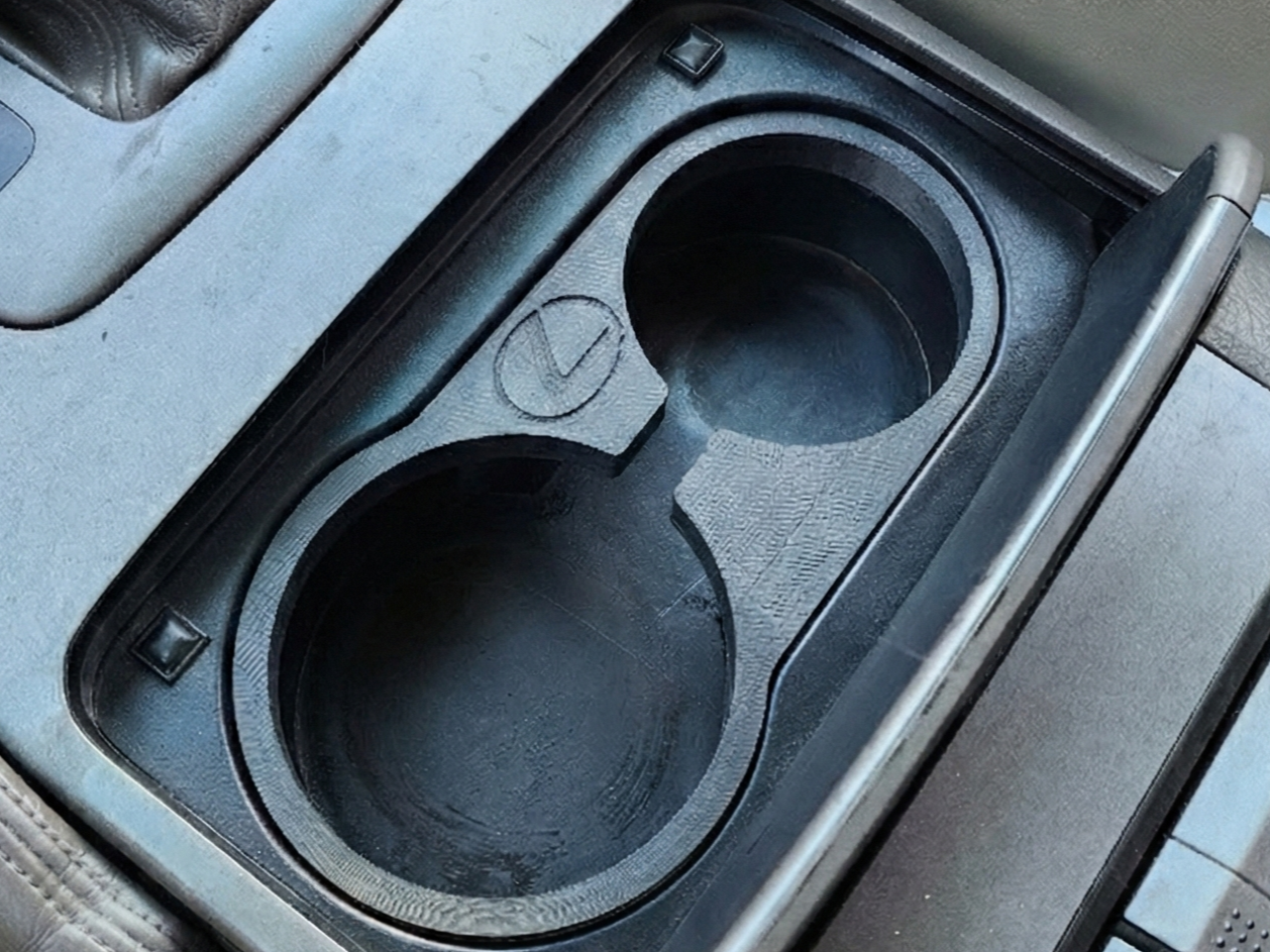 Lexus GX470 Cup Holder Insert with logo