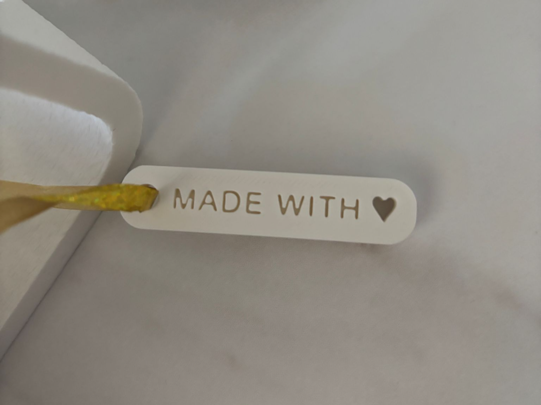 Made with love Gift Tag - Elegant Minimalist Label