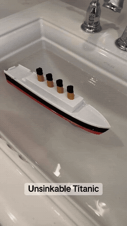 Unsinkable Titanic Floating Toy