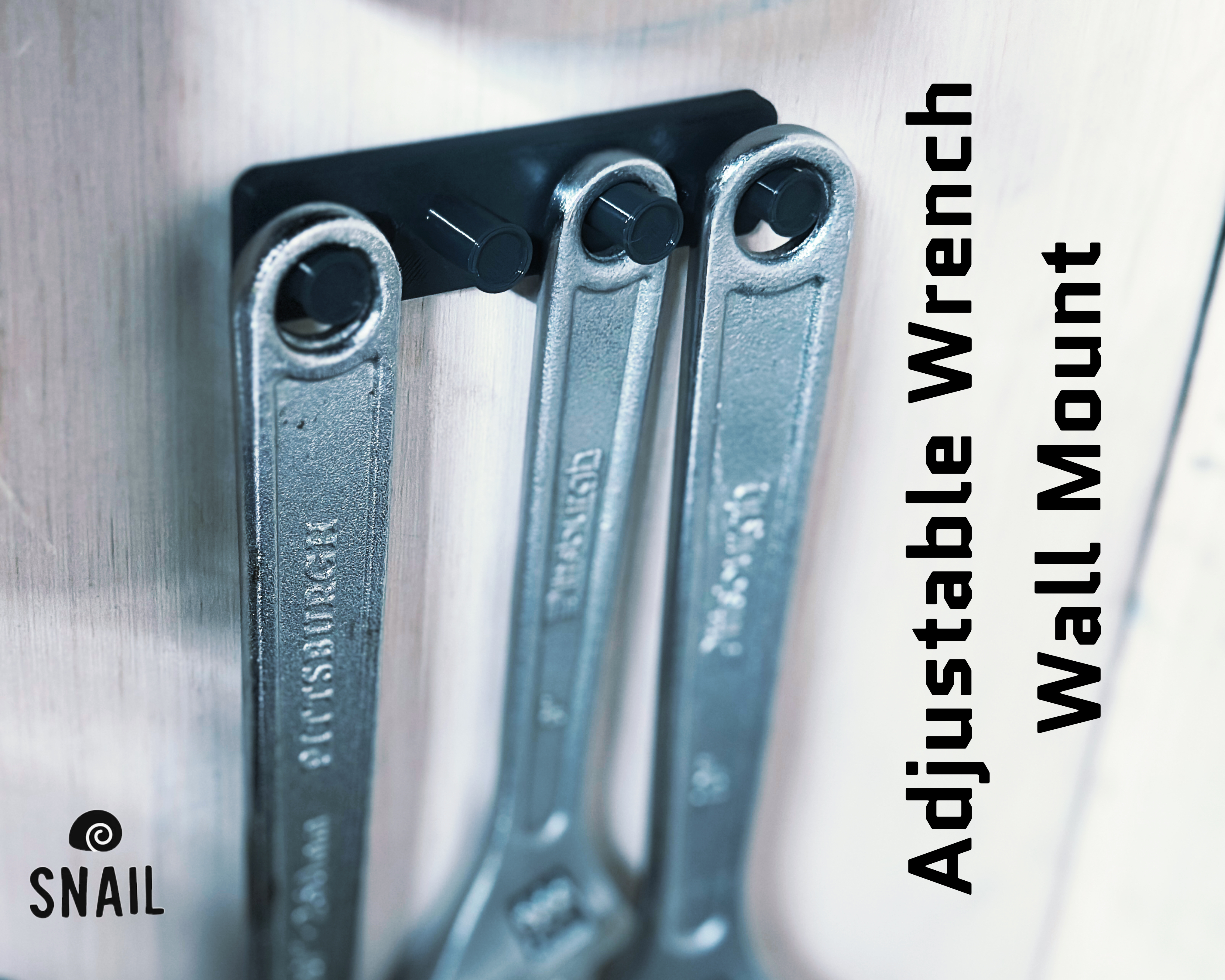 Adjustable Wrench Wall Mount. Monkey Wrench Mount