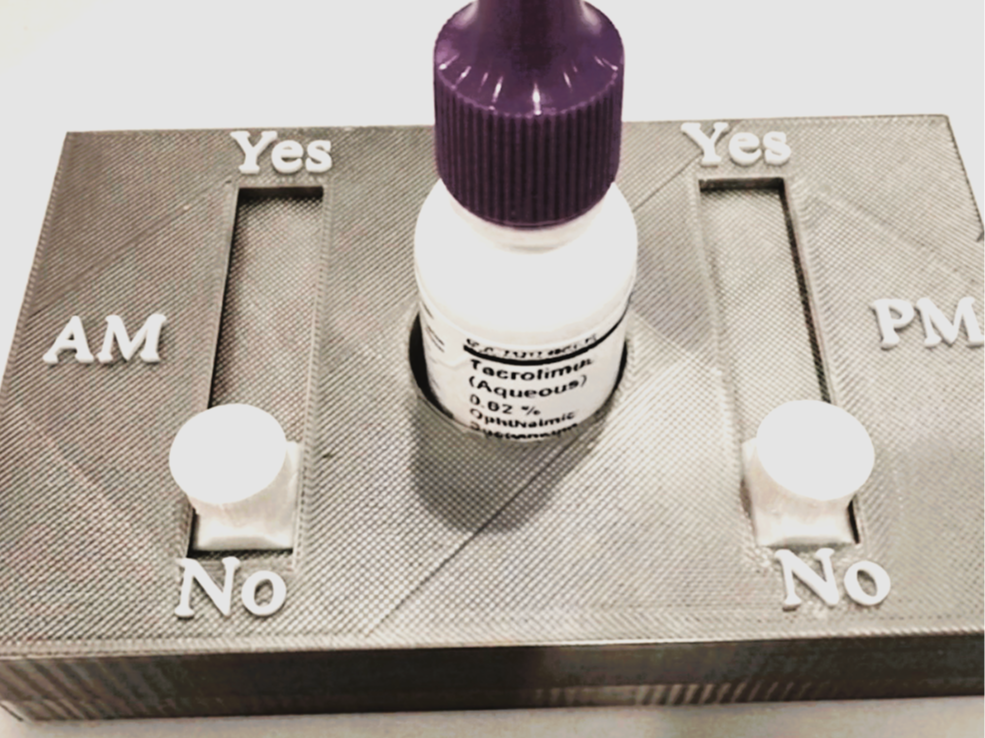 Eyedrop Reminder Holder for Older Adults