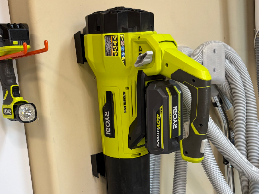 Ryobi 40V Leaf Blower Wall Mount Holder/Rail