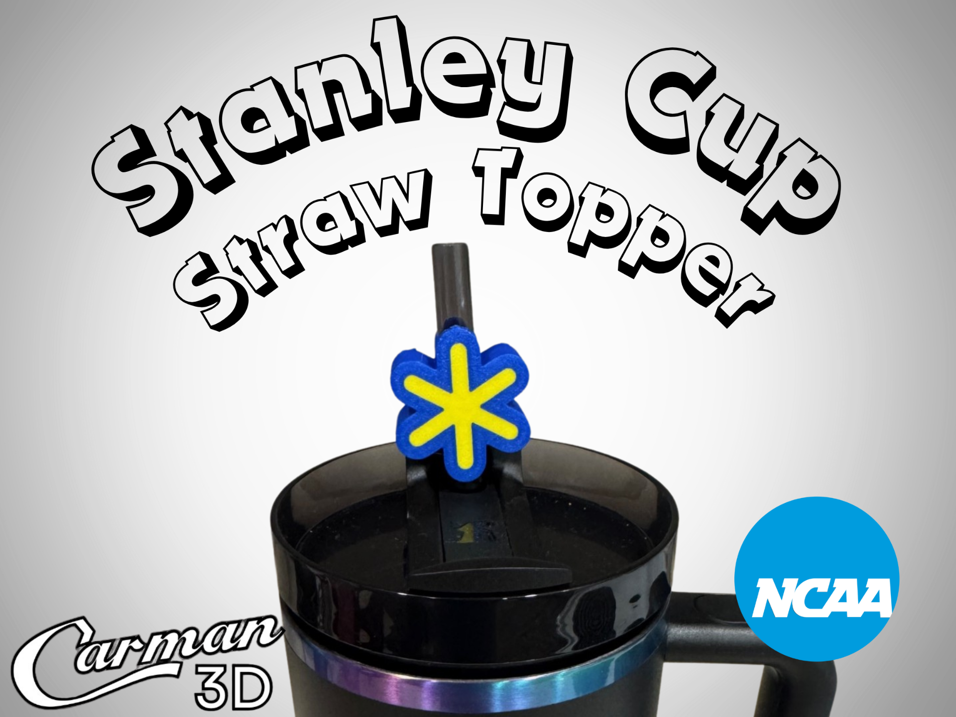 Michigan Logo Stanley Cup Straw Topper