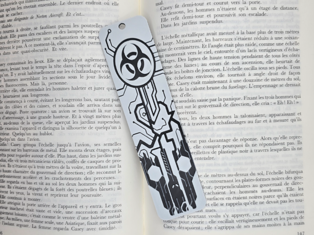 bookmark Skull Biohazard