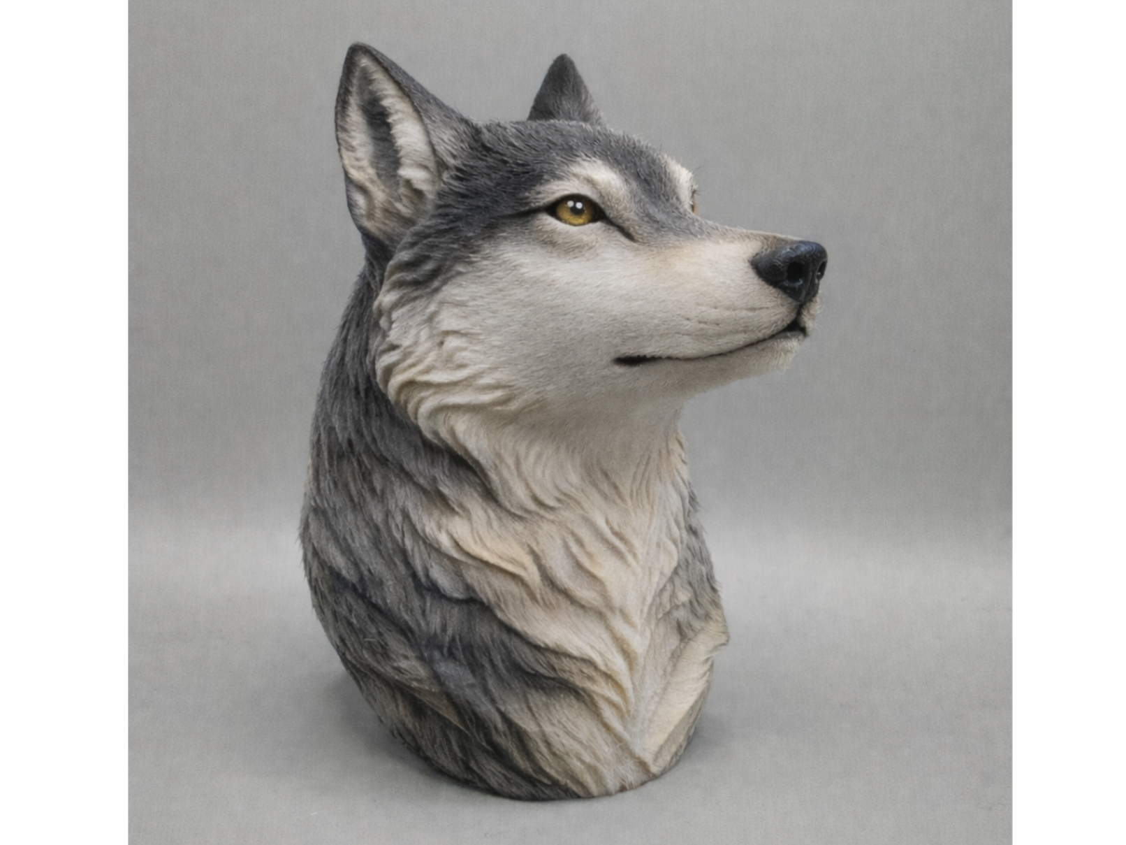 Silent Guardian Wolf Sculpture