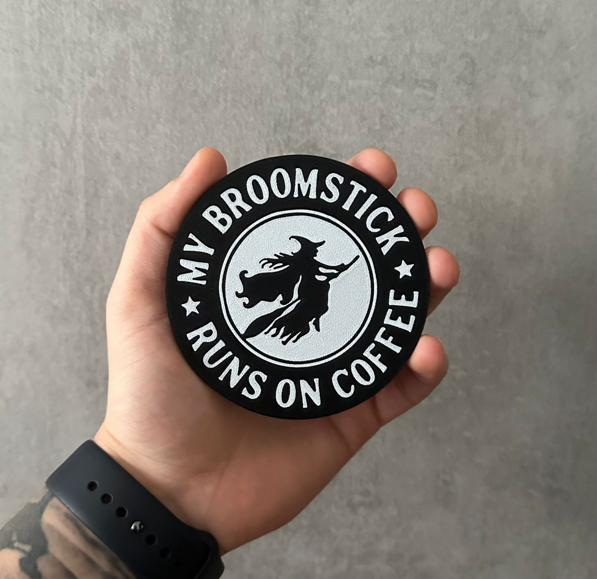 Broom Witch Coaster Coffee