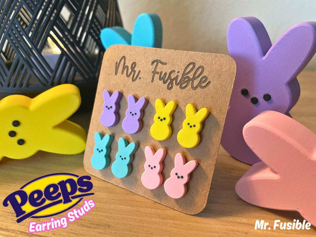 Easter Peeps bunny earrings