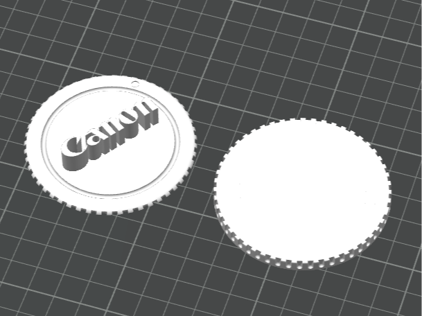 Canon Text Embossed Lens Cap Support Free 3D Print