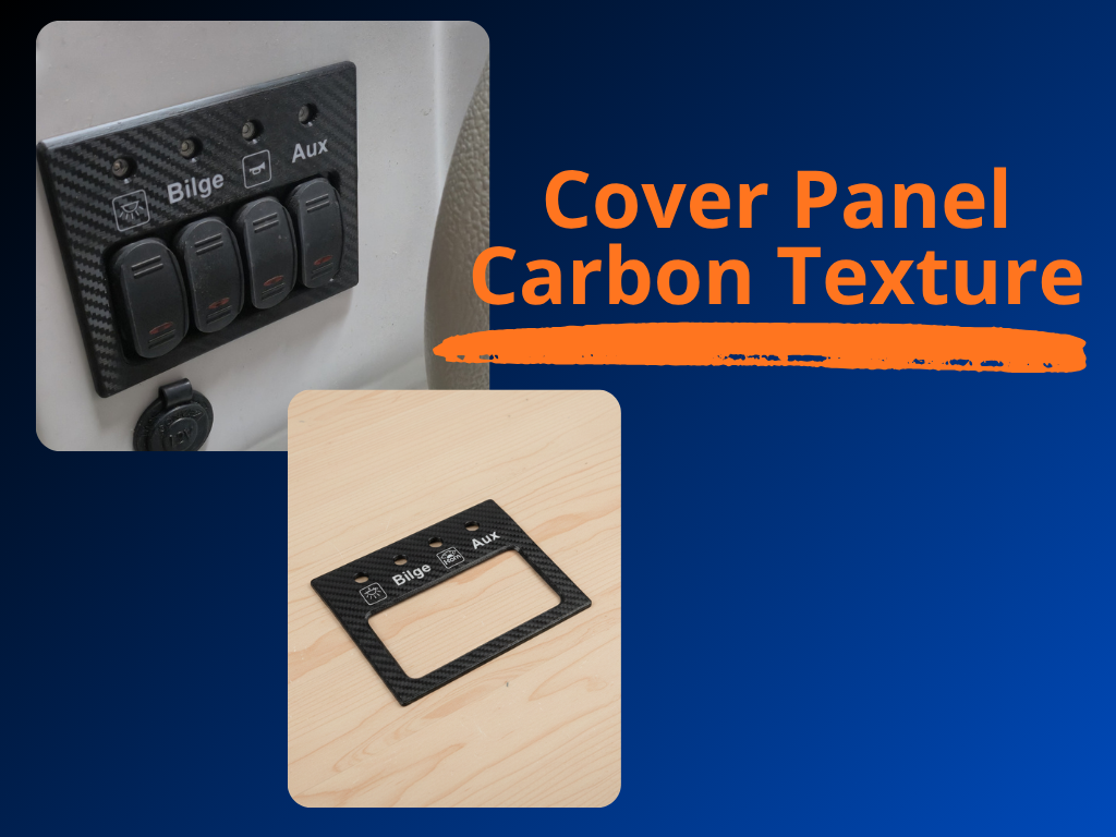 Cover Panel Carbon Texture 130x102mm