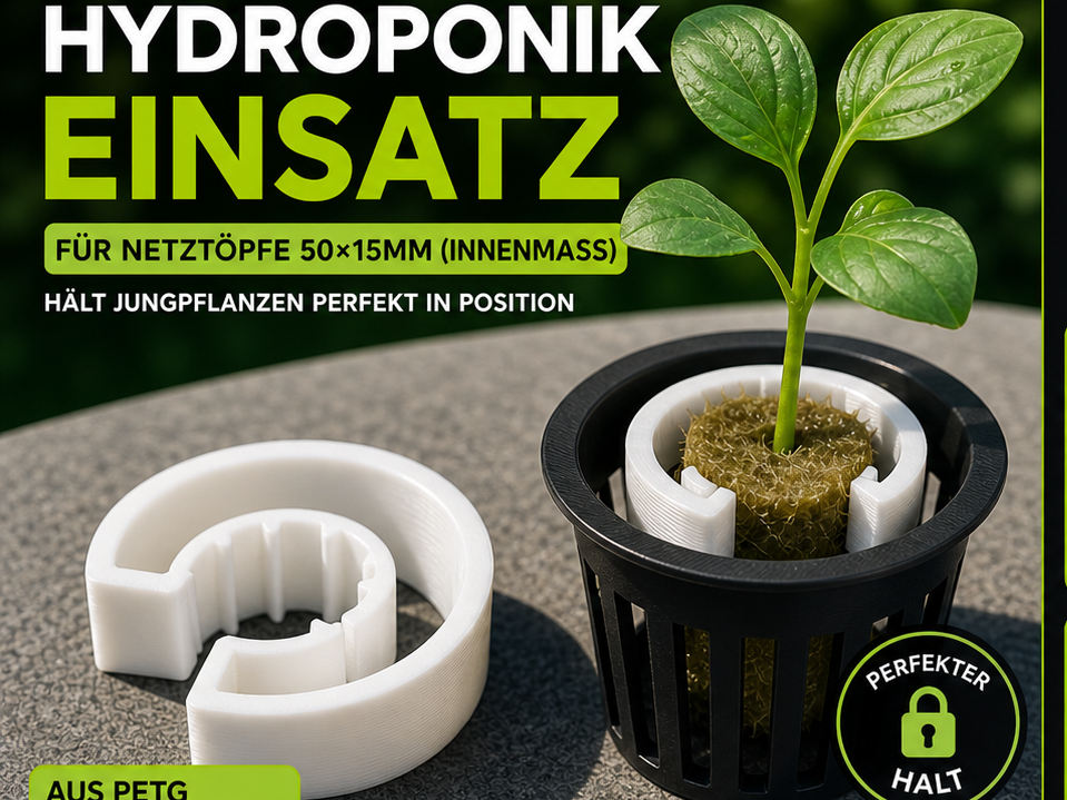 Hydroponic Einsatz für Netztöpfe –sicher&zentriert