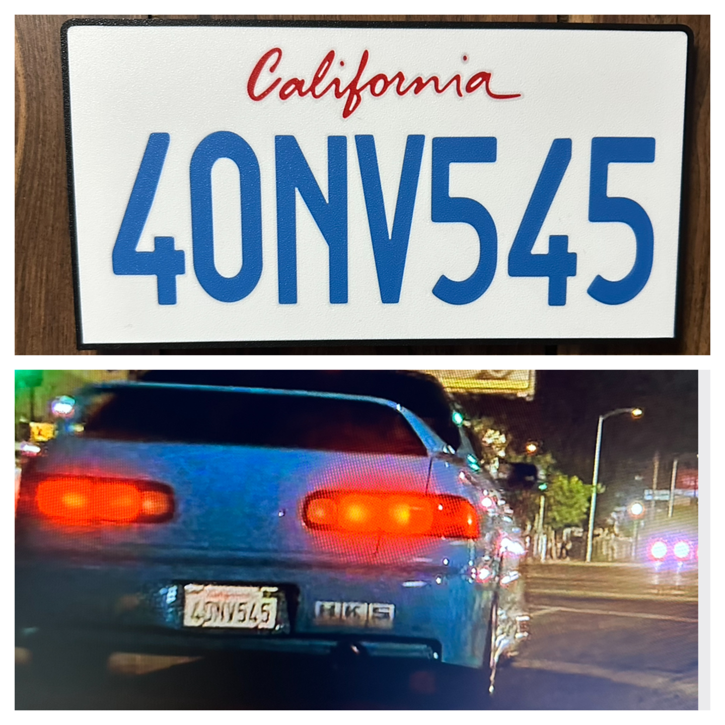 fast and the furious mia's integra license plate