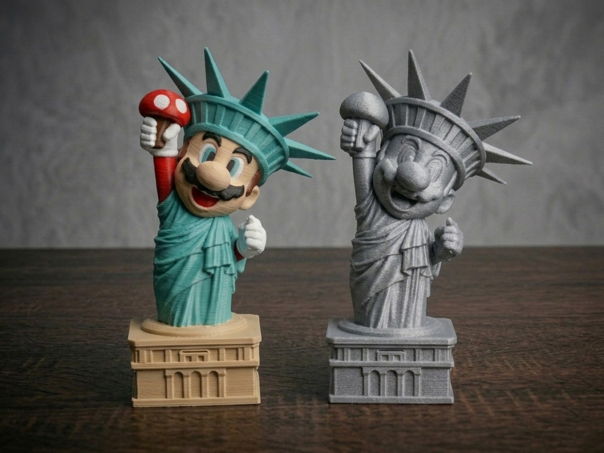 Liberty Mario - Super Mario Statue of Liberty