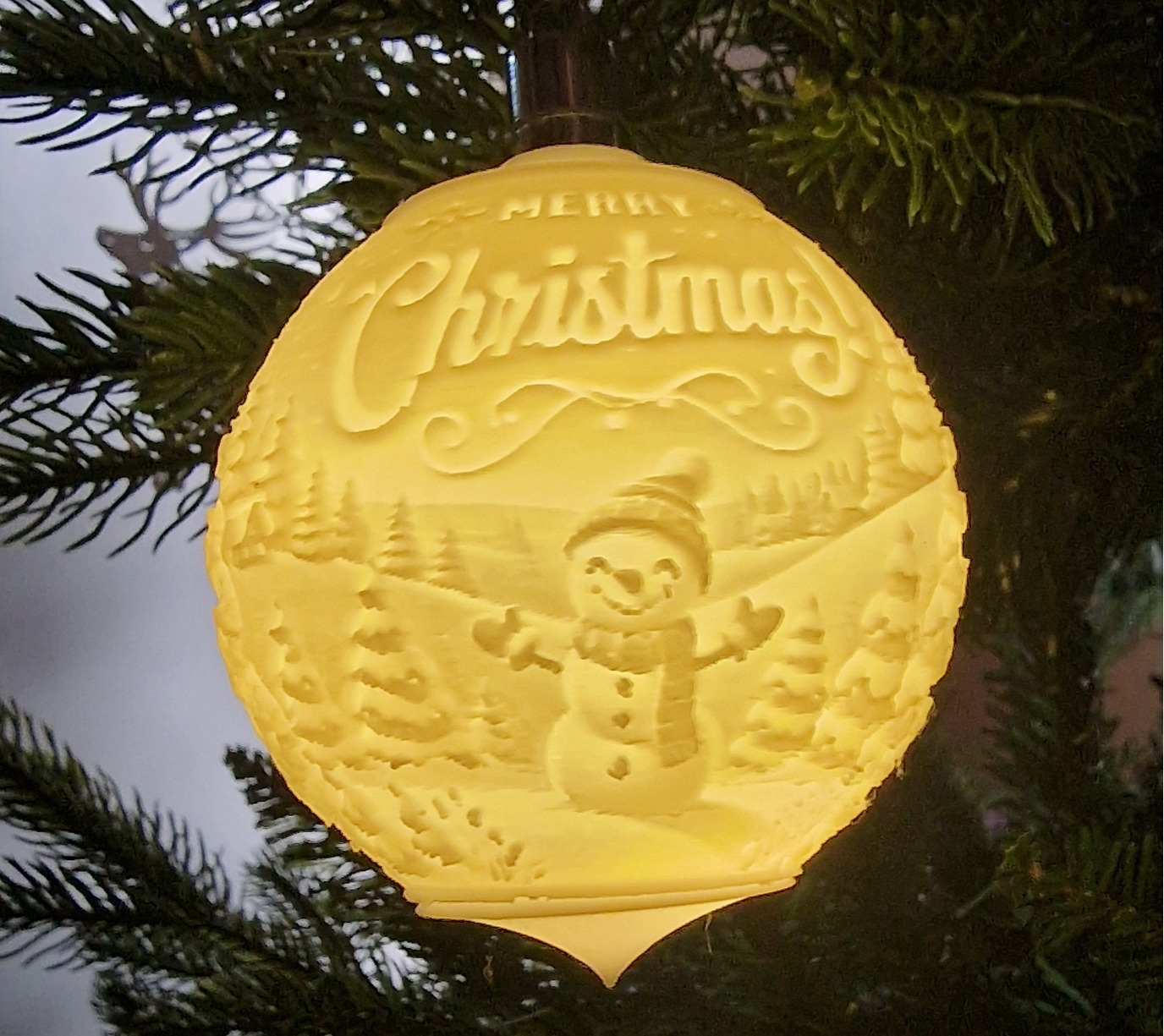 Christmas Ornament litophane frame with Mini LED