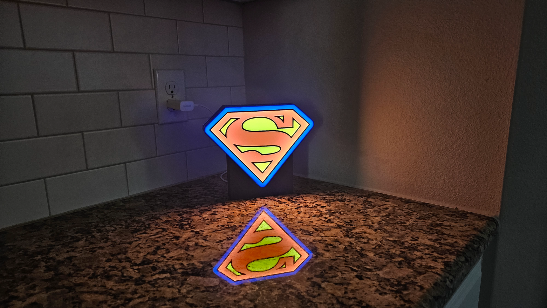 Superman Lightbox Logo / Night light With Stand