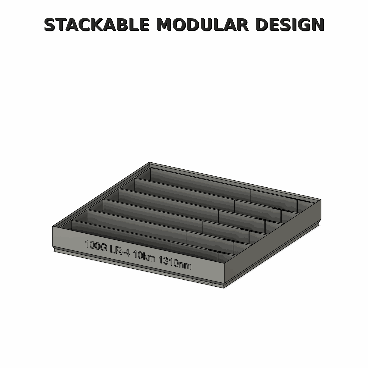 Stackable QSFP Transceiver Storage Tray