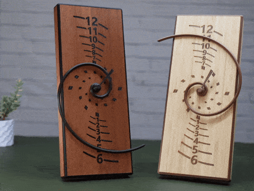 Large Golden Spiral Clock - Multimaterial