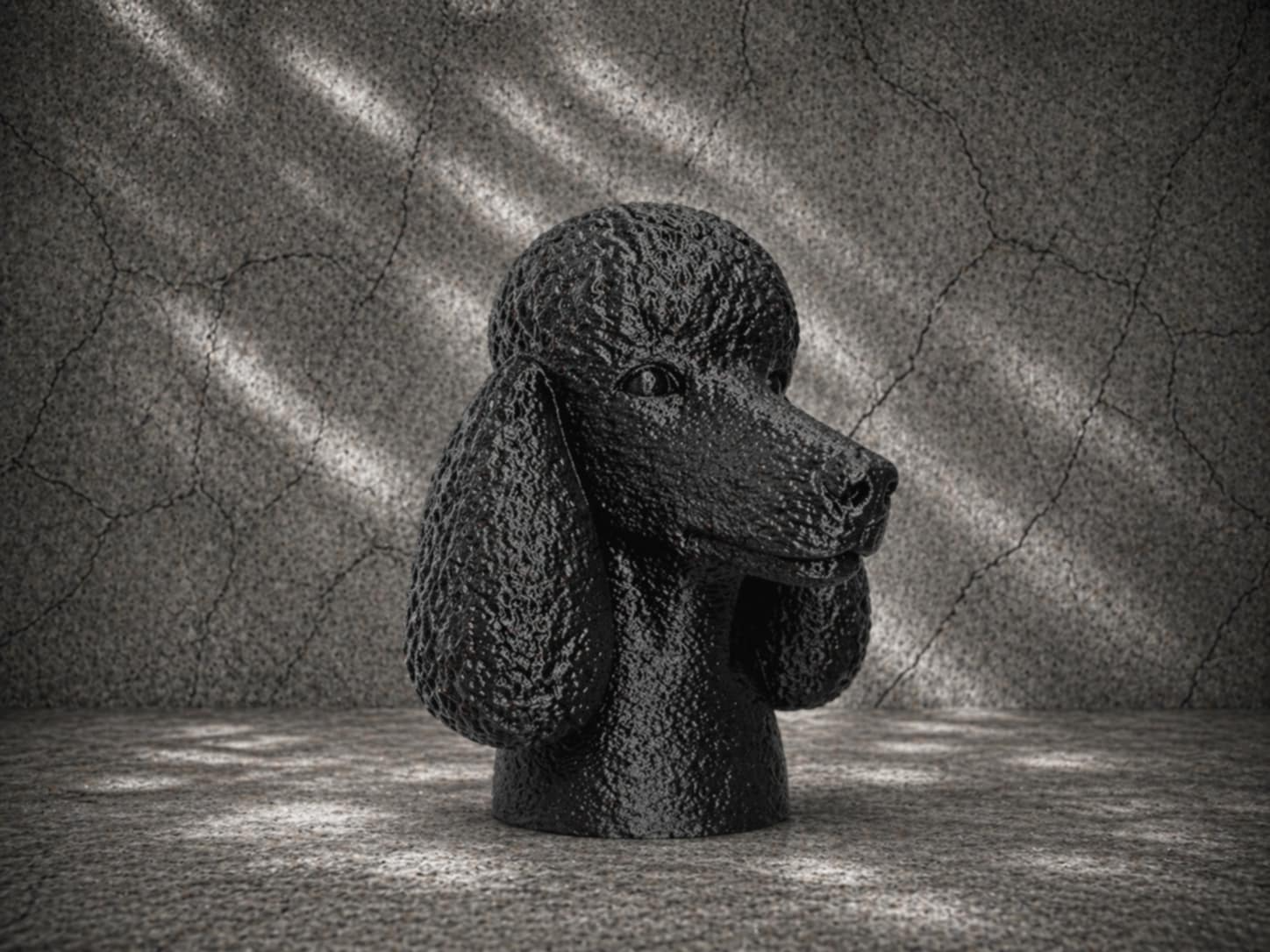 Poodle Bust - Modern Sculptural Dog Head