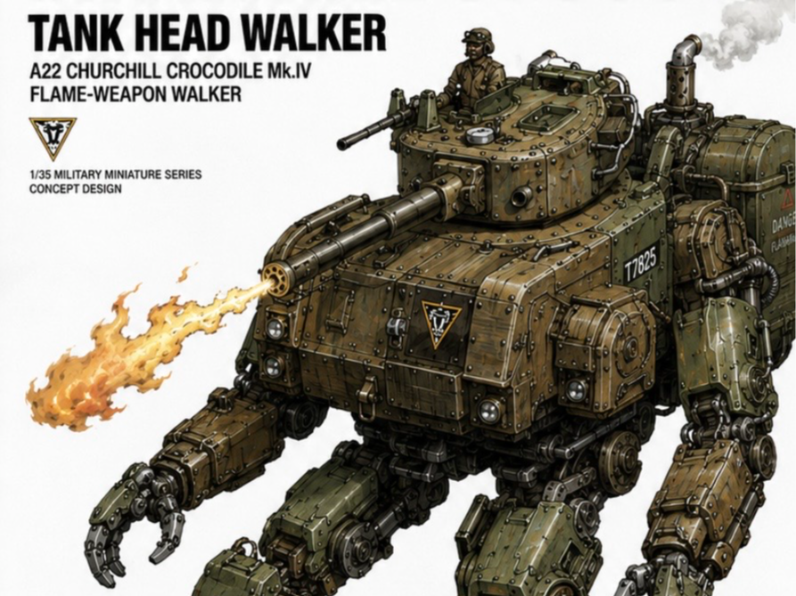 Tankhead Allied A22 Churchill Crocodile Tank Mech