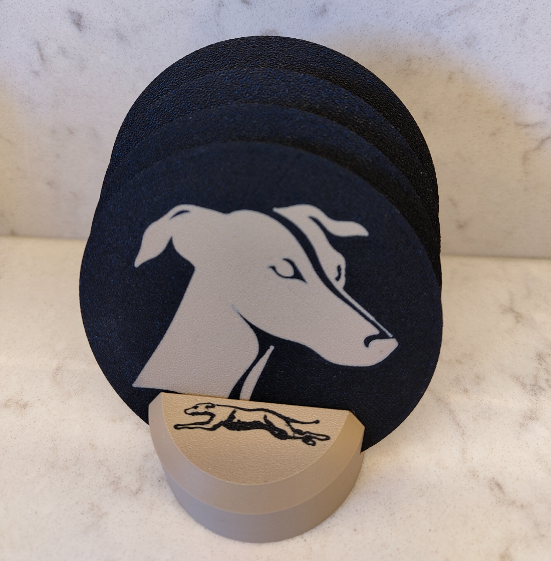Hound coaster holder