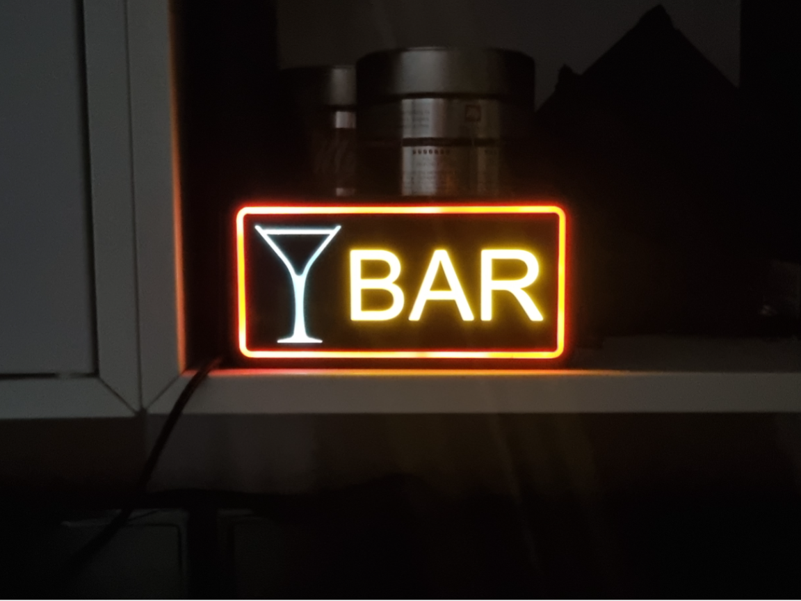 Home Bar LED lightbox