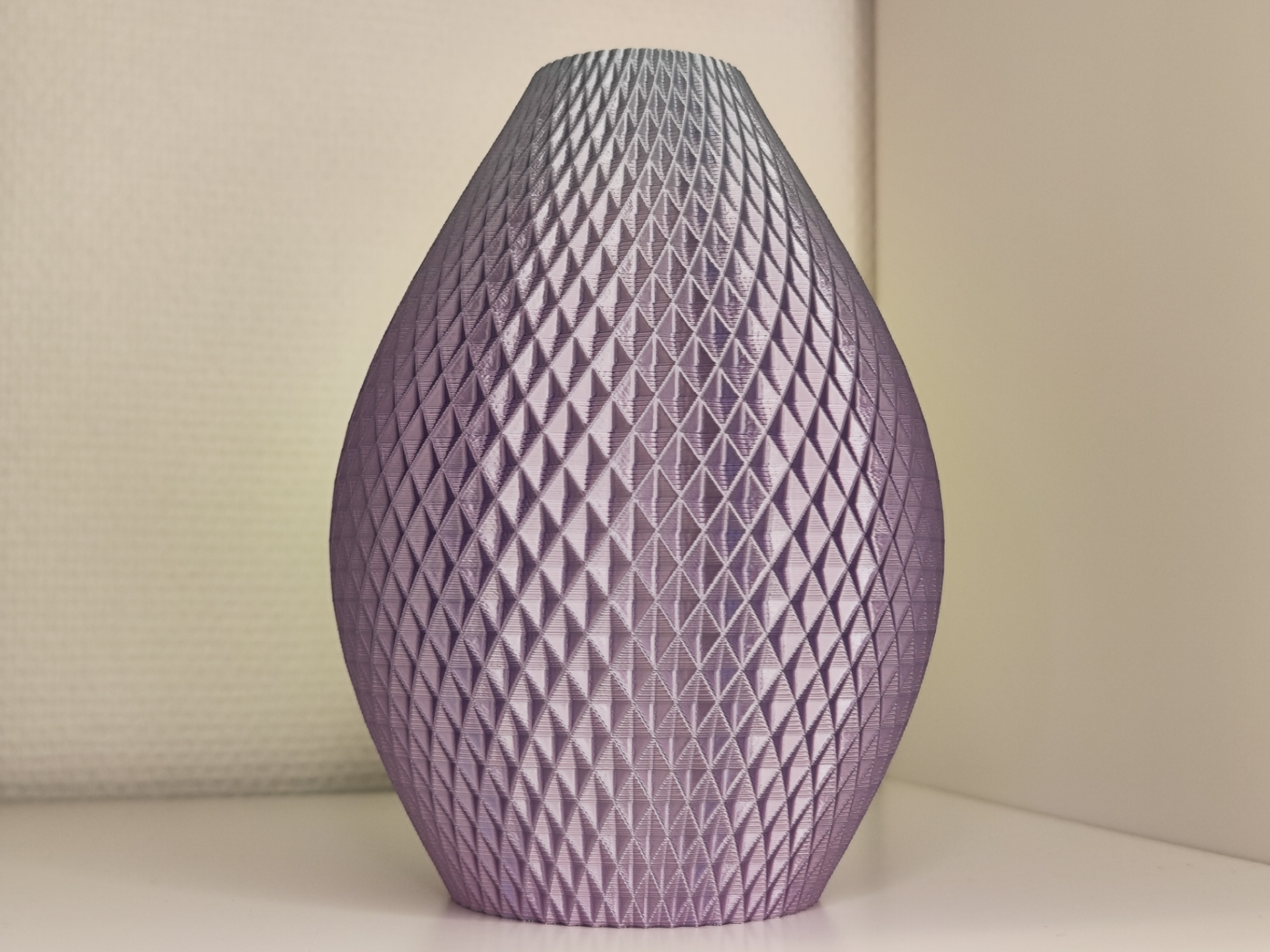 Squarepattern Vase Wide
