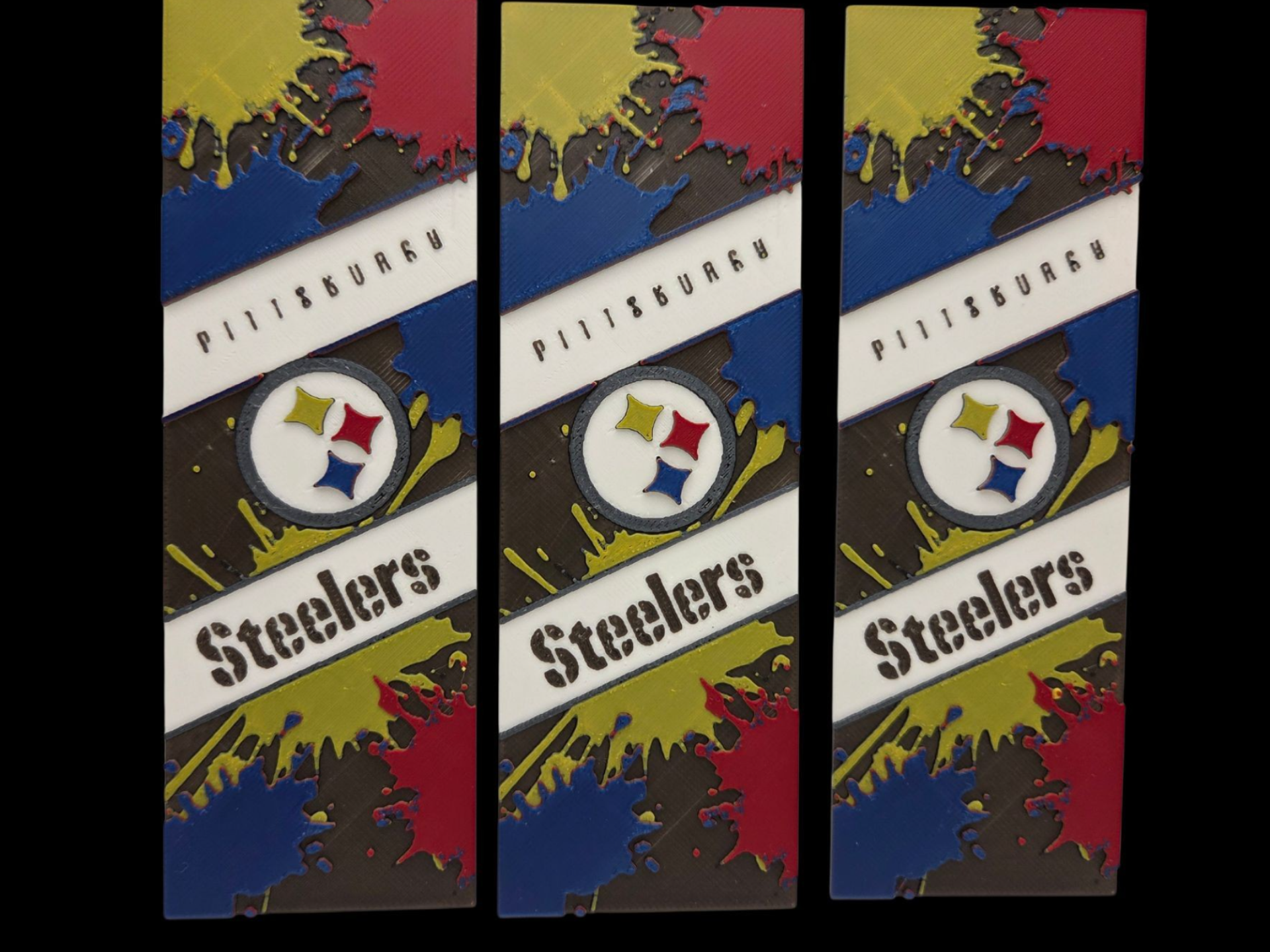 Steelers 50x150mm Hueforge Bookmark