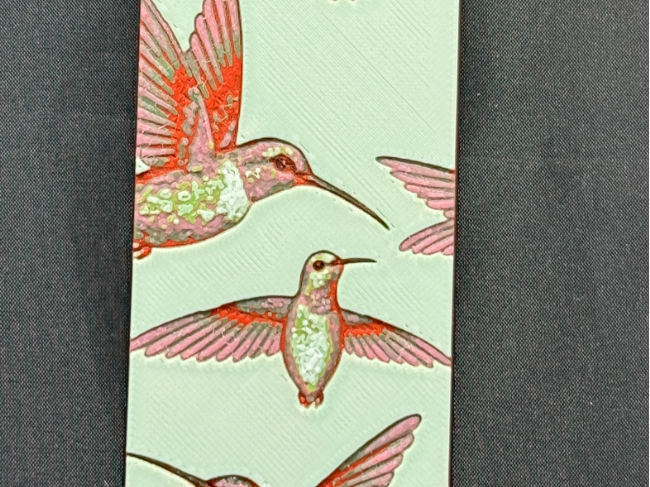 Hummingbird Bookmark | Colorful Bird Art HueForge