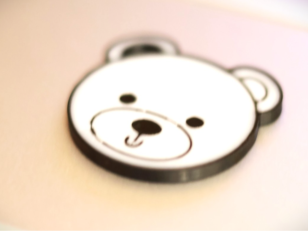 Bear face keychain