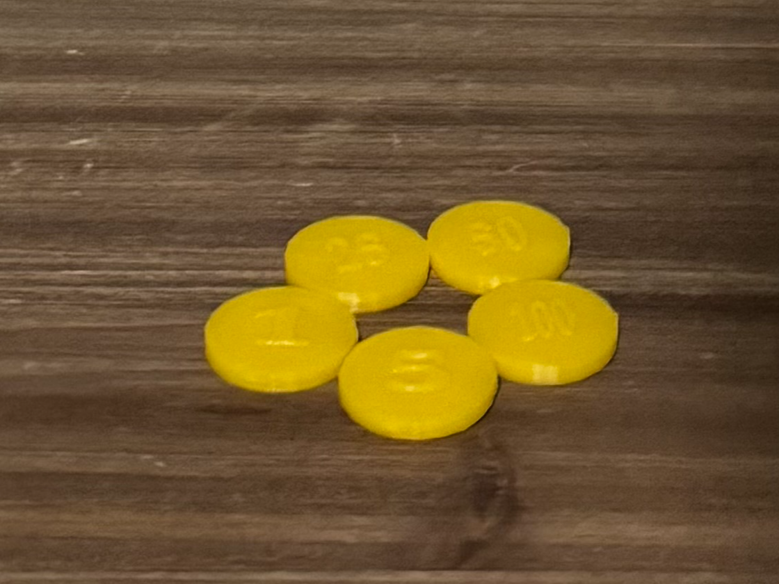 Poker chips (took less than 20 minutes on P1S)