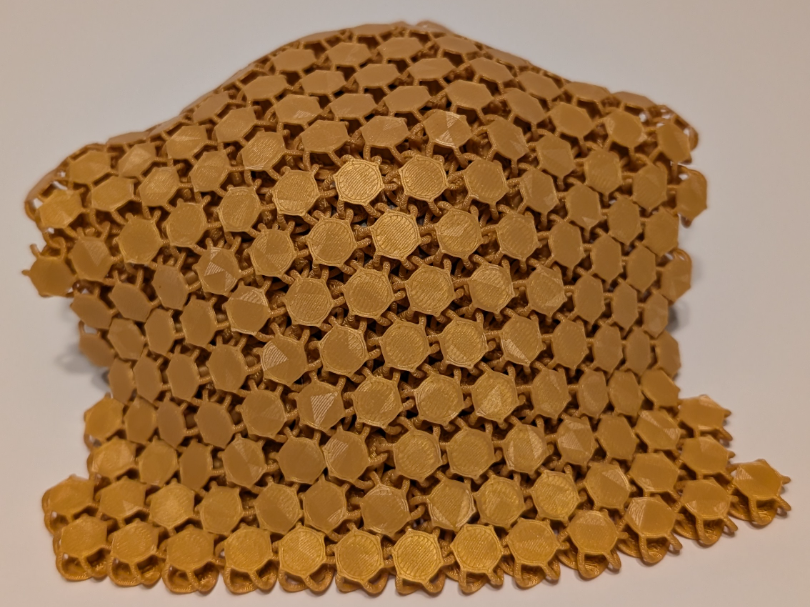 Flexible Circle Nasa Fabric GOLD