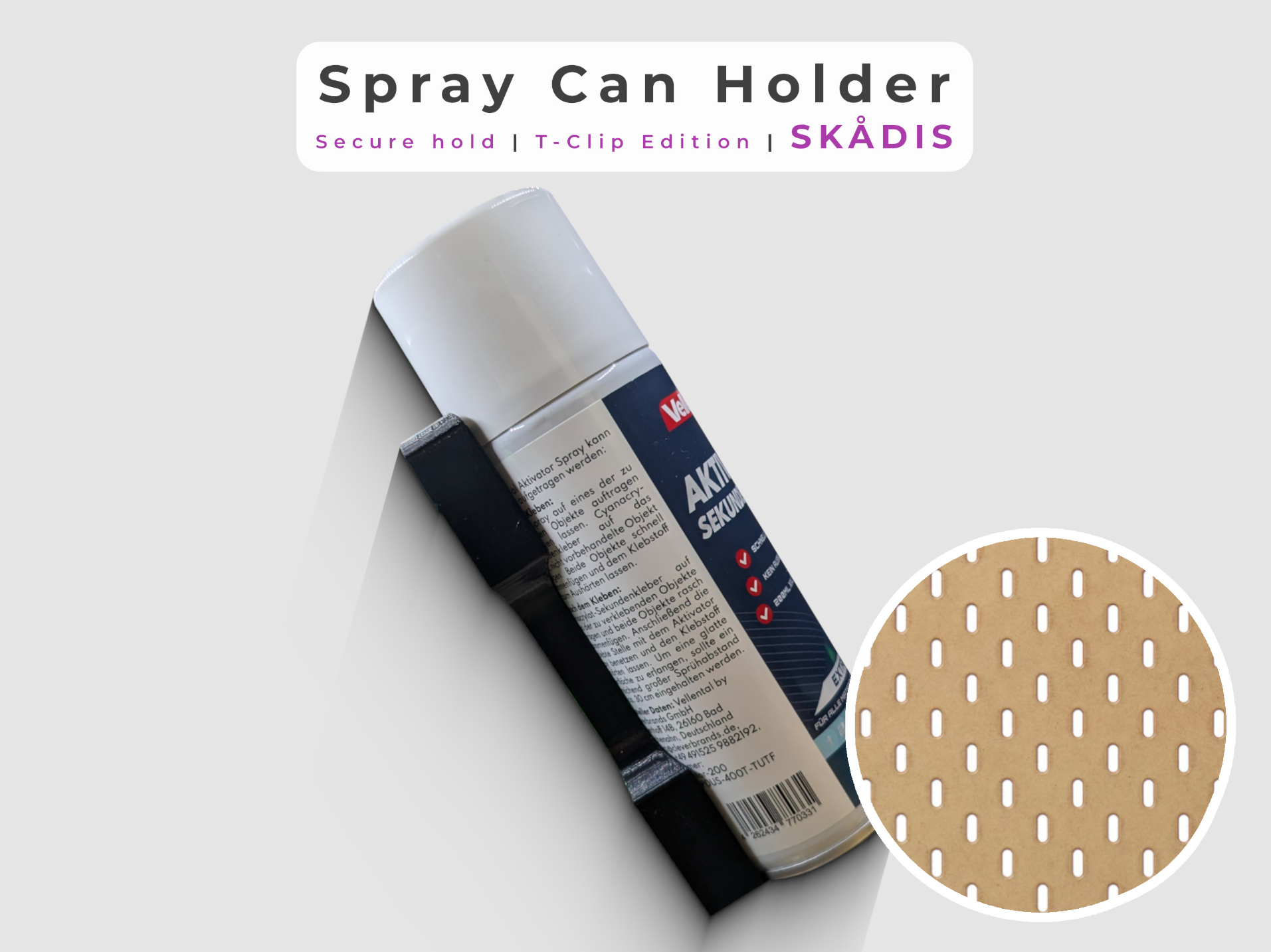 Spray Can Holder for IKEA Skadis