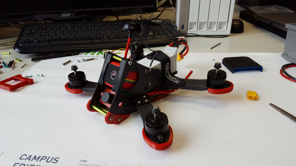 Drone - Shendrones Corgi RunCam PZ0420M L28 Camera Mount