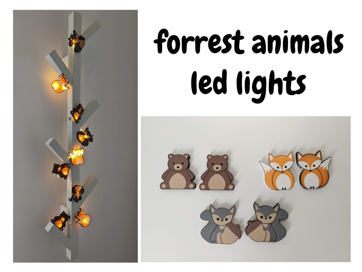 Forrest animals fairy lights