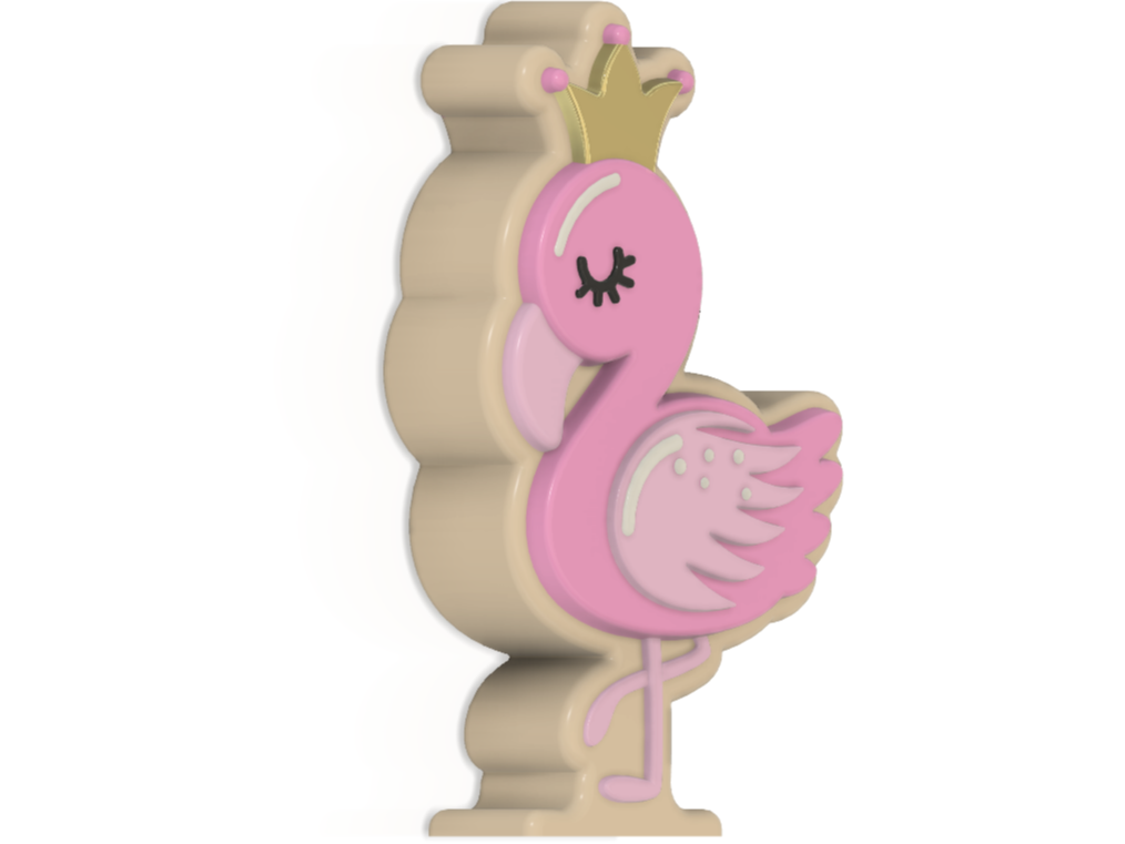 Crowned Flamingo Nursery Children's room Statuette