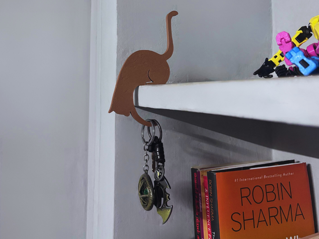 Curvy Cat Key Holder – Shelf Hanging Hook