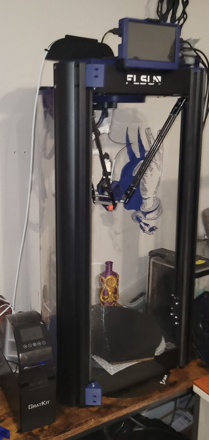 Flsun V400 Side spool bowden guide with magnets
