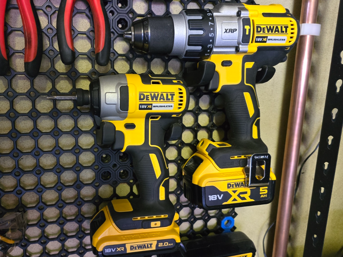 Multiboard Dewalt drill and driver holder