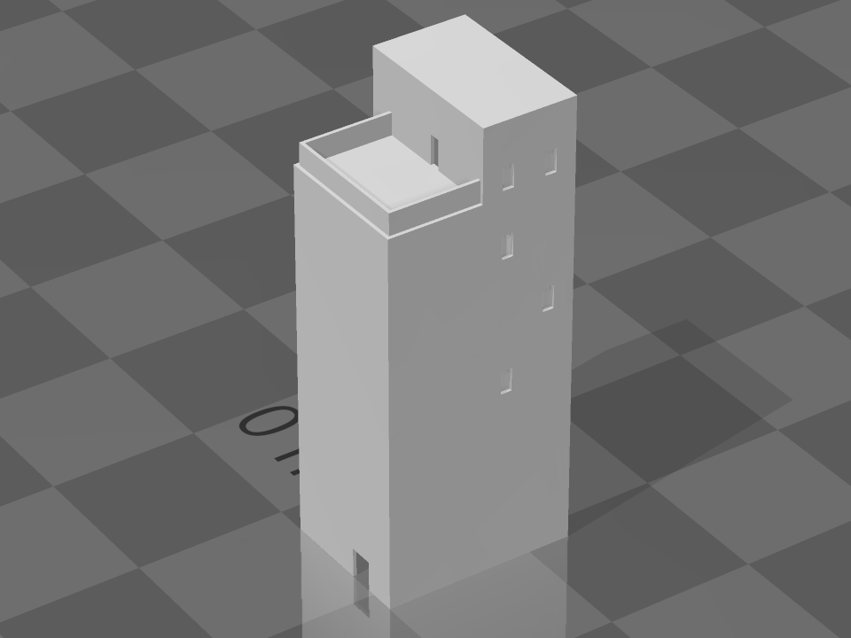 N Scale flour silo