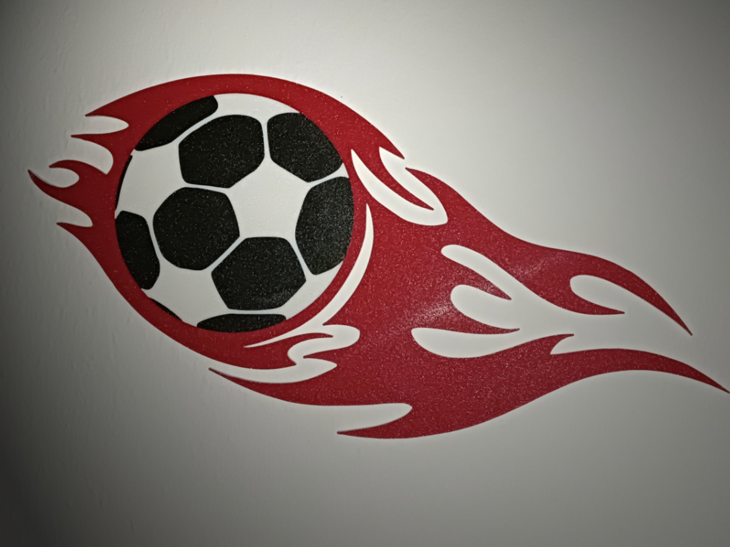 Flammender Fussball